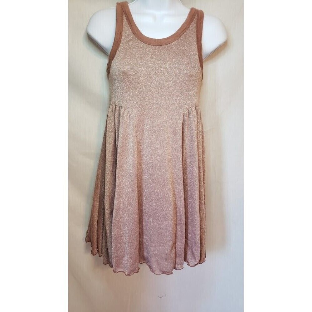 Free People Beach Dress Size XS/TP Shimmery Pink Trim Tank